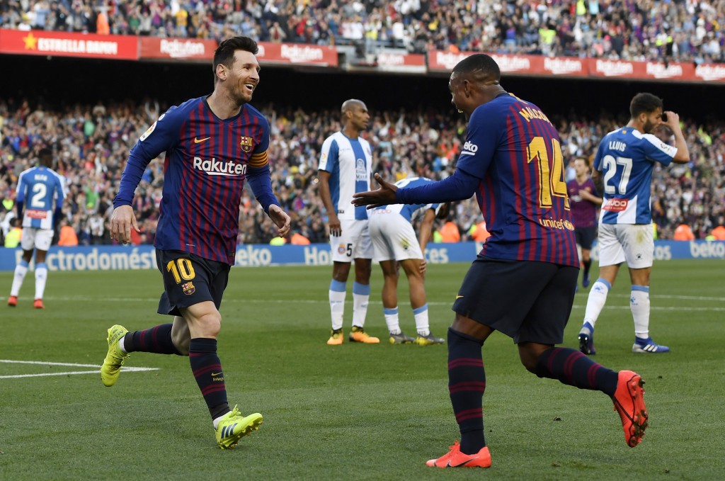 Malcom provided a fantastic assist for Messi's second goal. (Photo by Alex Caparros/Getty Images)