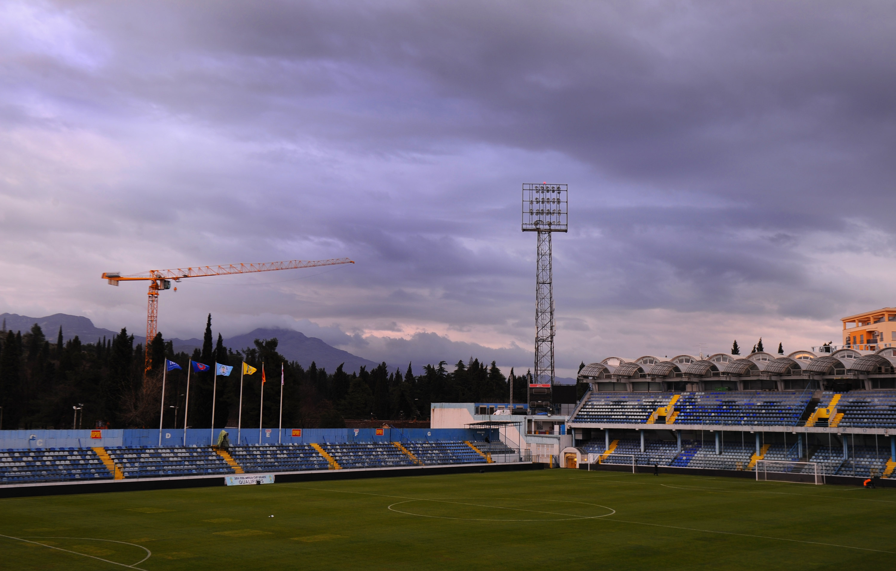 PODGORICA, MONTENEGRO - MARCH 25: A general view of the stadium before the England training session at City Stadium on March 25, 2013 in Podgorica, Montenegro. (Photo by Michael Regan/Getty Images)