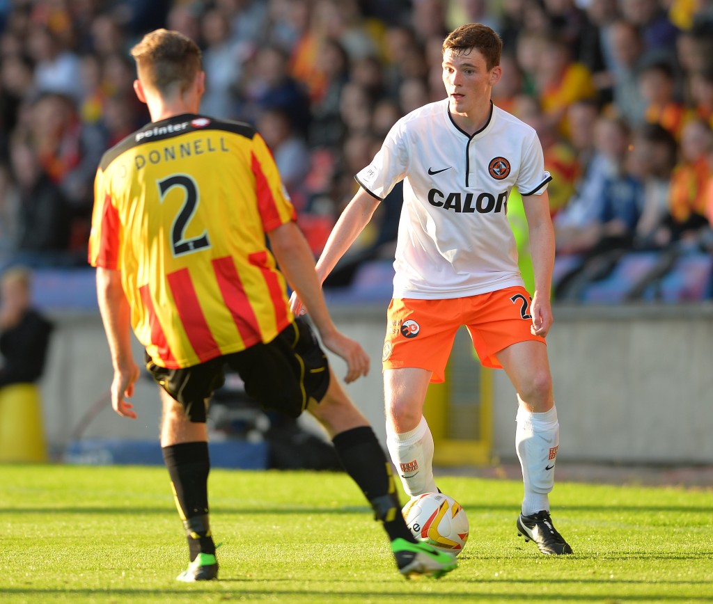 Robertson (R) was a revelation at Dundee United. (Photo by Mark Runnacles/Getty Images)