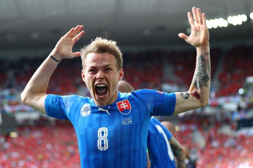 Ondrej Duda will be the man leading the line for Slovakia versus Spain. (Photo by Ian Walton/Getty Images)