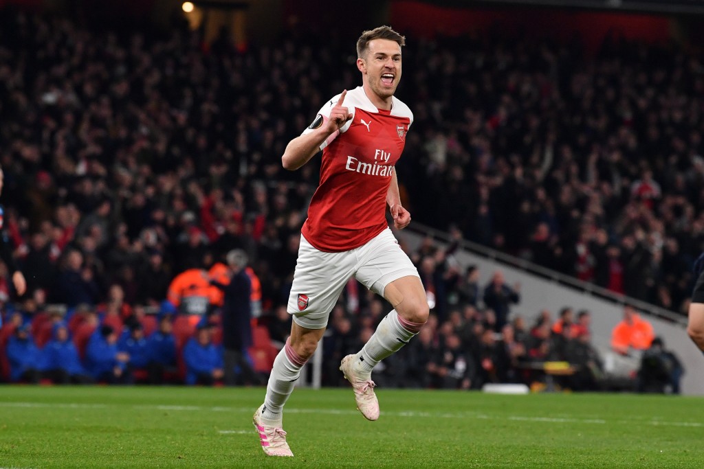 A terrific box-to-box  performance from Ramsey. (Photo by Ben Stansall/AFP/Getty Images)