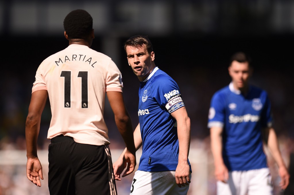 Seamus Coleman if fit and available to take on Manchester United. (Photo by Oli Scarff/AFP/Getty Images)