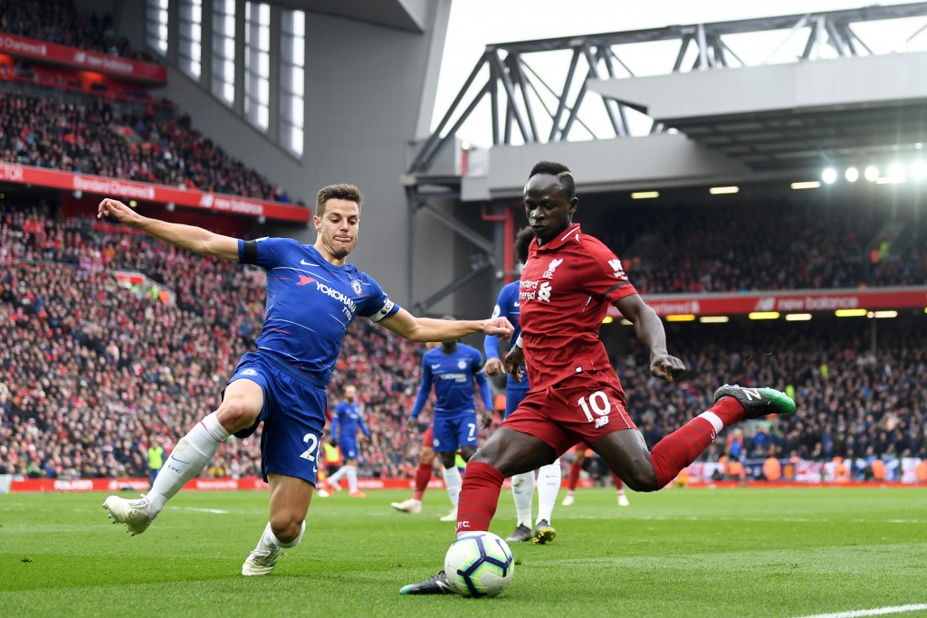 Mane won the battle against Azpilicueta (Photo by Michael Regan/Getty Images)