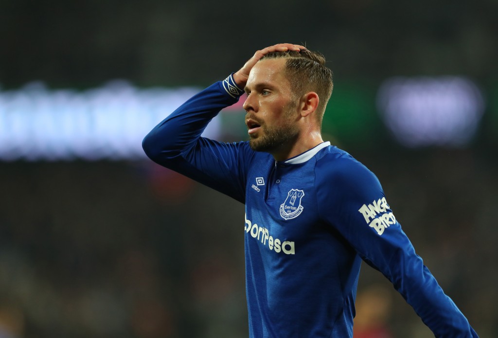 LONDON, ENGLAND - MARCH 30: Gylfi Sigurdsson of Everton during the Premier League match between West Ham United and Everton FC at London Stadium on March 30, 2019 in London, United Kingdom. (Photo by Catherine Ivill/Getty Images)