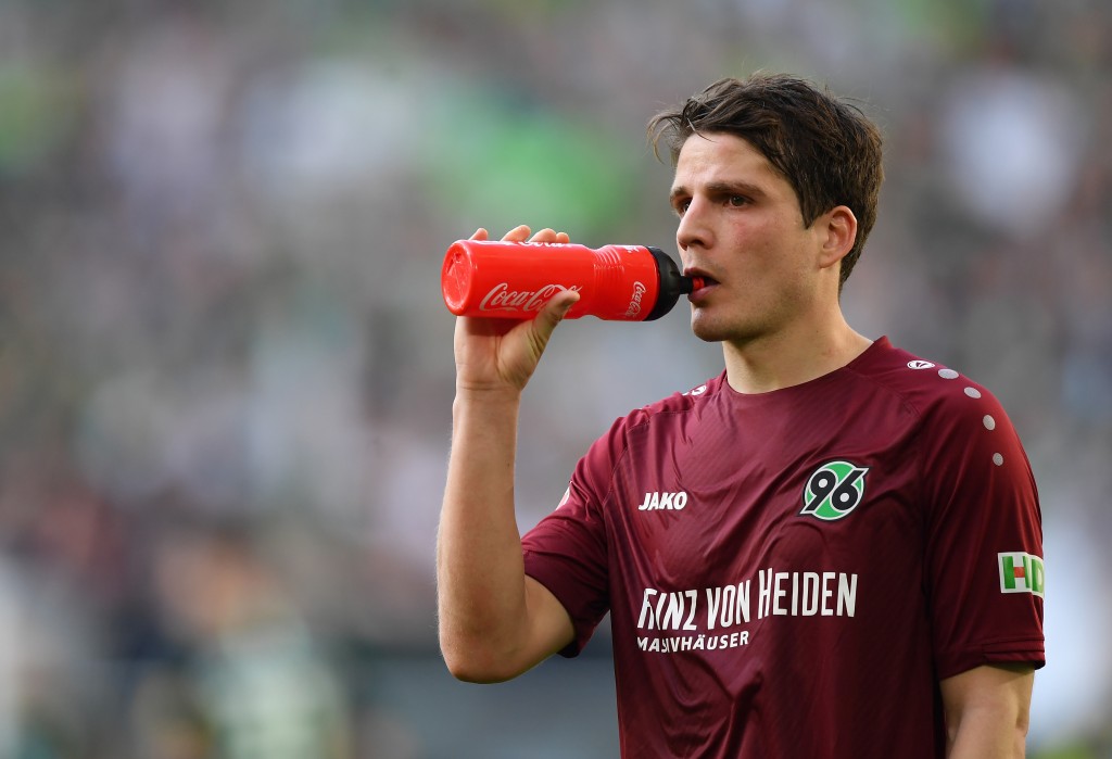 WOLFSBURG, GERMANY - APRIL 06: Pirmin Schwegler of Hannover looks dejected after the Bundesliga match between VfL Wolfsburg and Hannover 96 at Volkswagen Arena on April 06, 2019 in Wolfsburg, Germany. (Photo by Stuart Franklin/Bongarts/Getty Images)