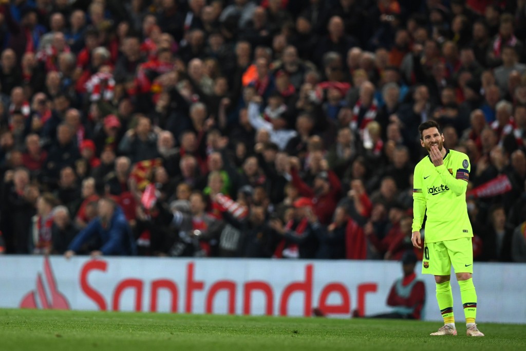 No Messi magic on Tuesday (Photo by PAUL ELLIS/AFP/Getty Images)