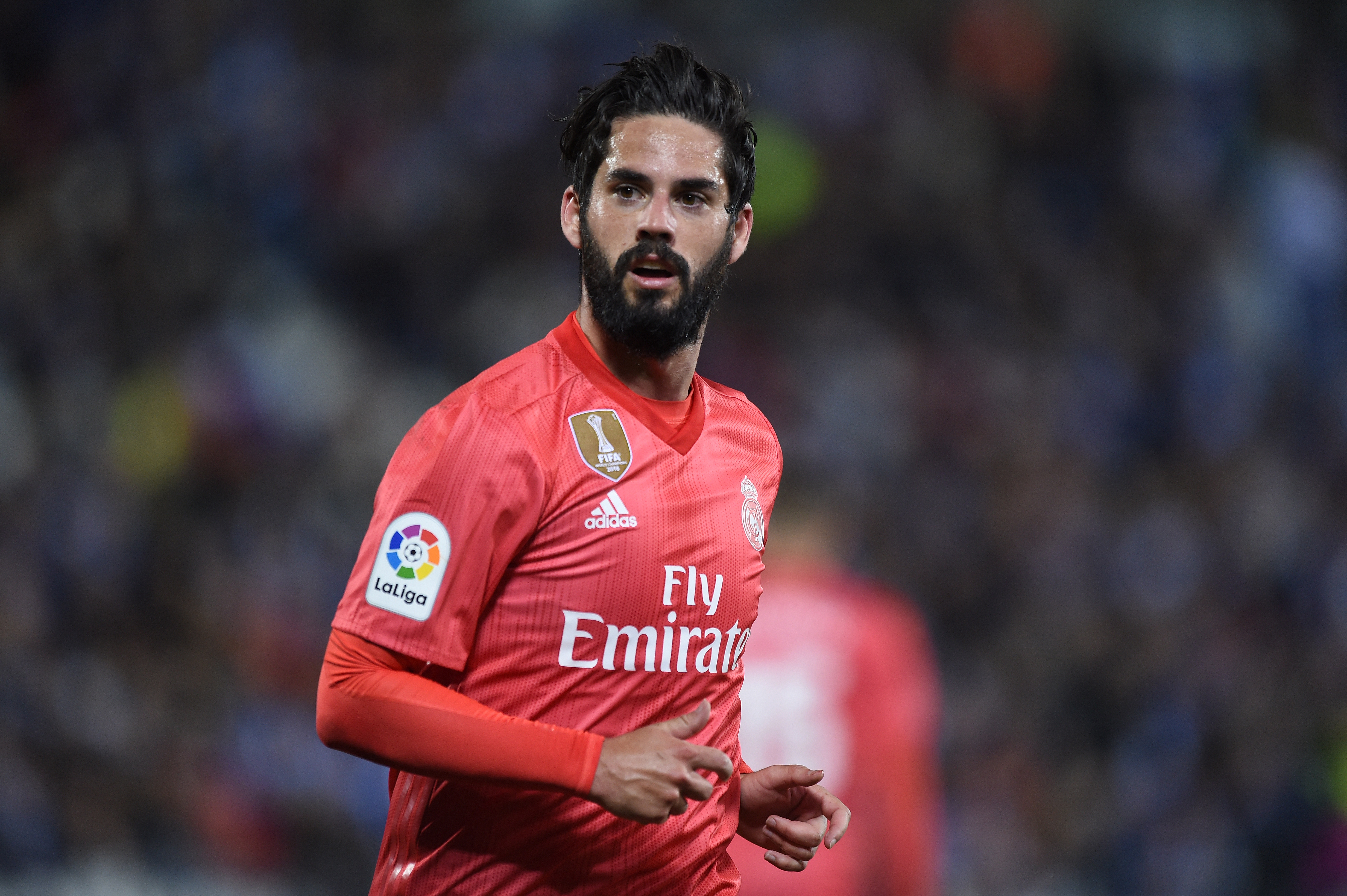 LEGANES, SPAIN - APRIL 15: Isco Alarcon of Real Madrid looks on during the La Liga match between CD Leganes and Real Madrid CF at Estadio Municipal de Butarque on April 15, 2019 in Leganes, Spain. (Photo by Denis Doyle/Getty Images)