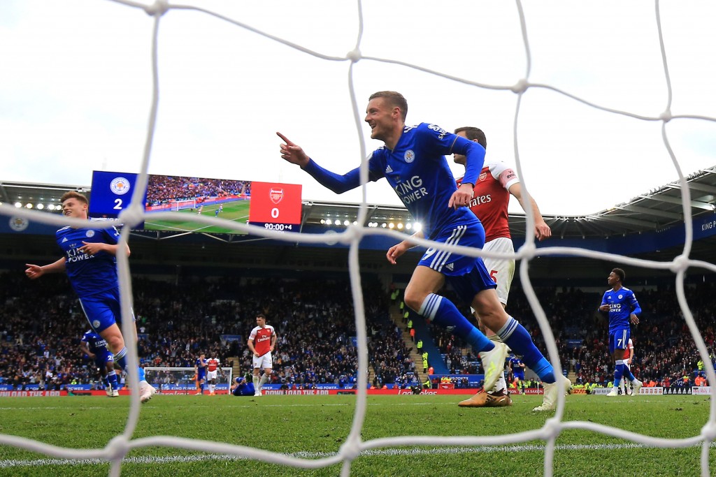 Vardy time at King Power! (Picture Courtesy - AFP/Getty Images)