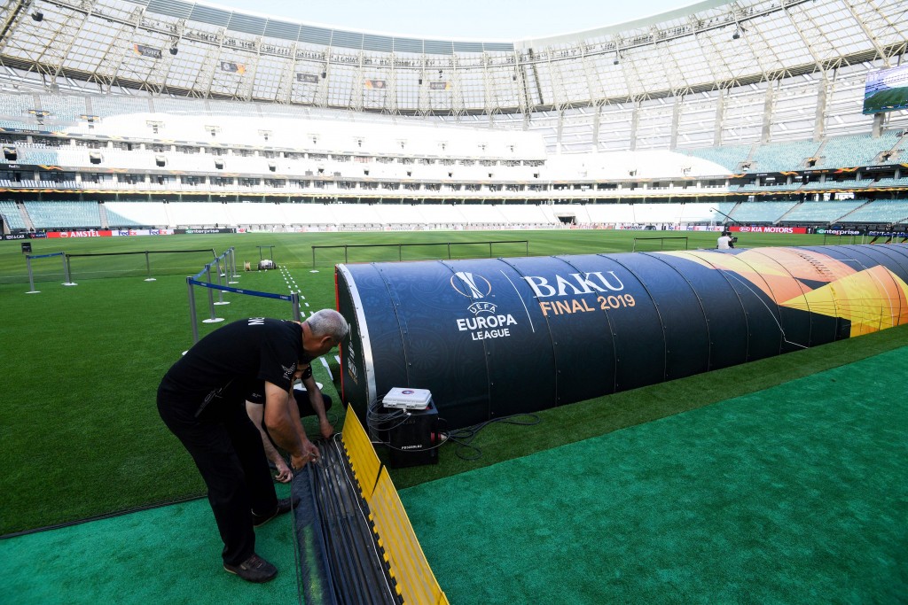 The Baku Olympic Stadium will provide the setting (Photo by Kirill Kudryavtsev/AFP/Getty Images)