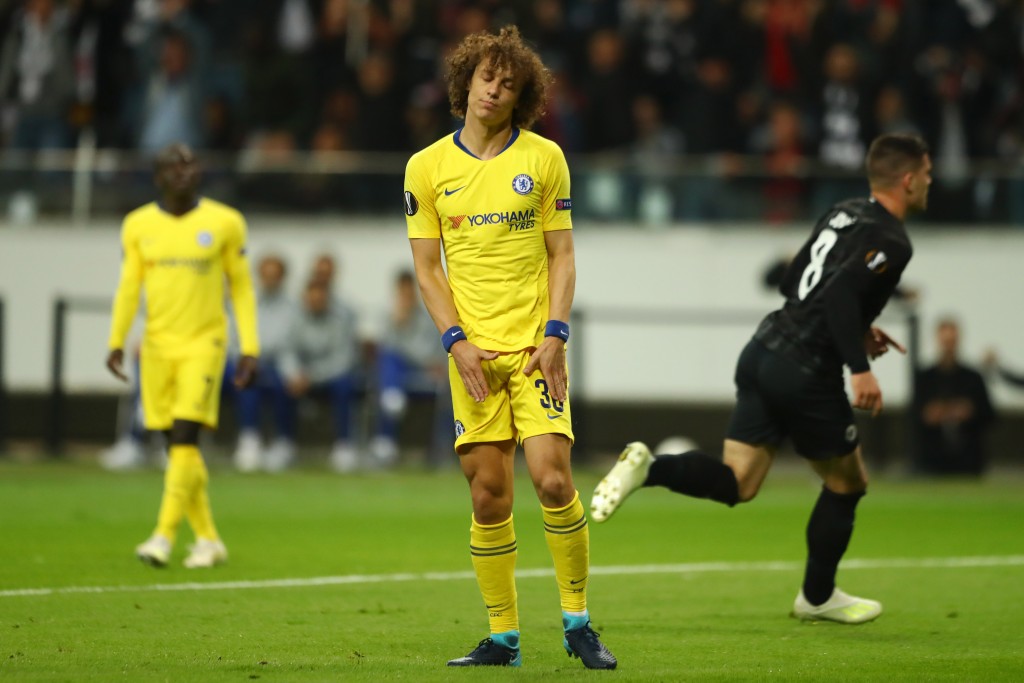 Luiz's free-kick hit the crossbar (Photo by Martin Rose/Bongarts/Getty Images)