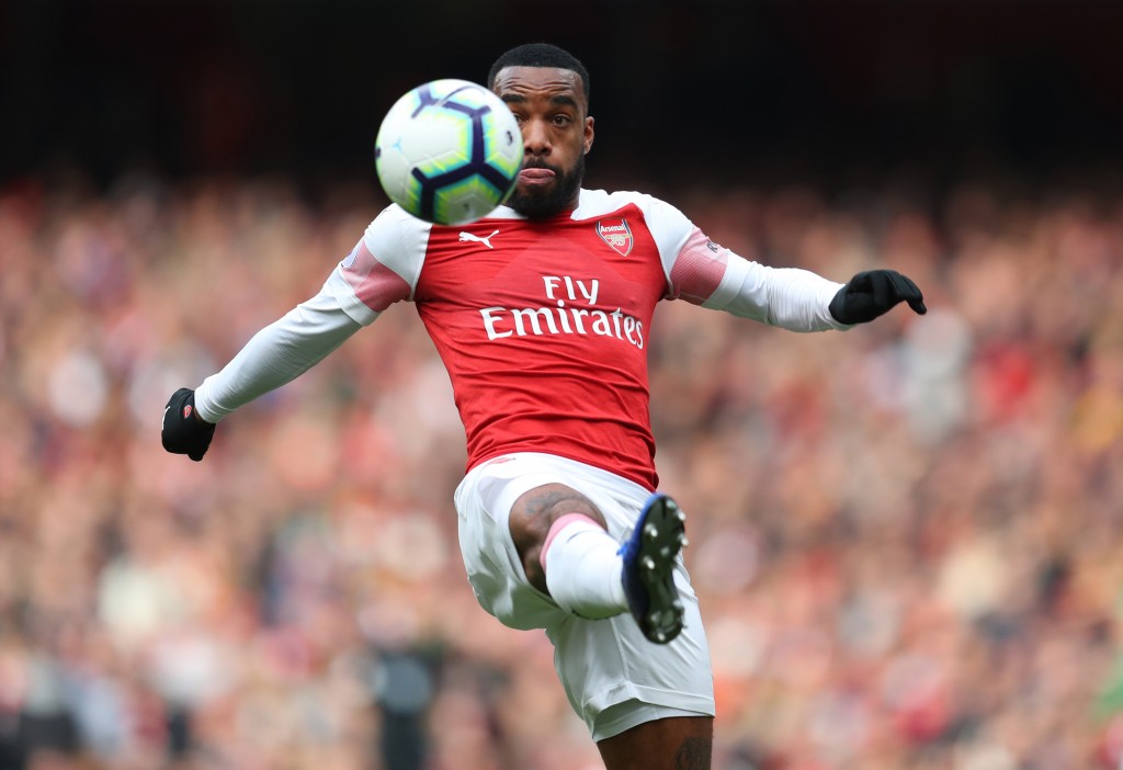 Lacazette was the best of the lot on Sunday. (Photo by Catherine Ivill/Getty Images)