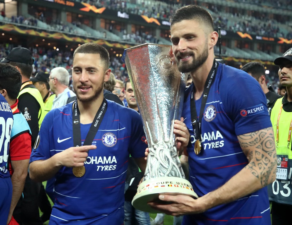 Hazard and Giroud - The stars of the show (Photo by Alex Grimm/Getty Images)