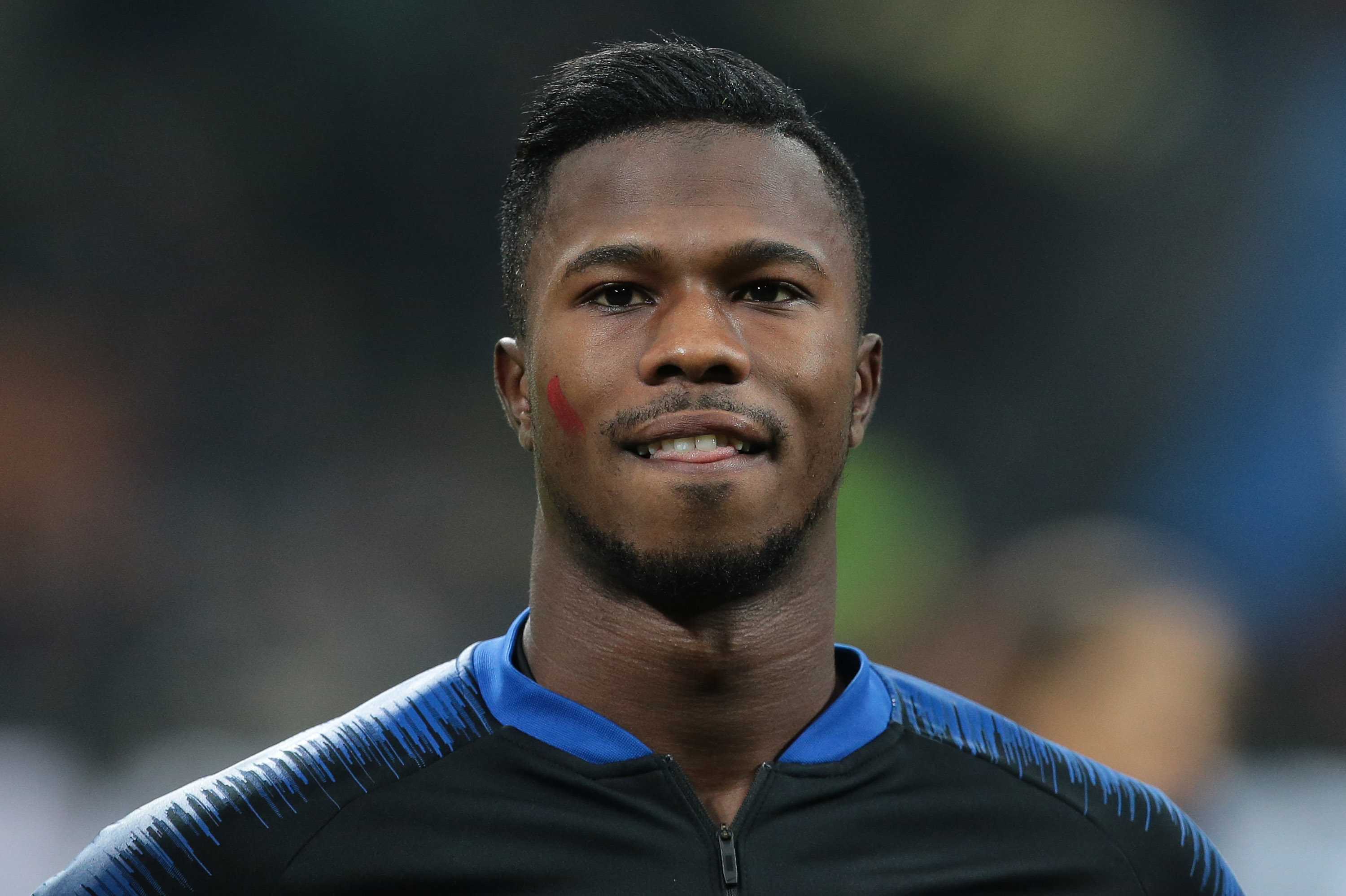 MILAN, ITALY - NOVEMBER 24: Keita Balde of FC Internazionale looks on prior to the Serie A match between FC Internazionale and Frosinone Calcio at Stadio Giuseppe Meazza on November 24, 2018 in Milan, Italy. (Photo by Emilio Andreoli/Getty Images)
