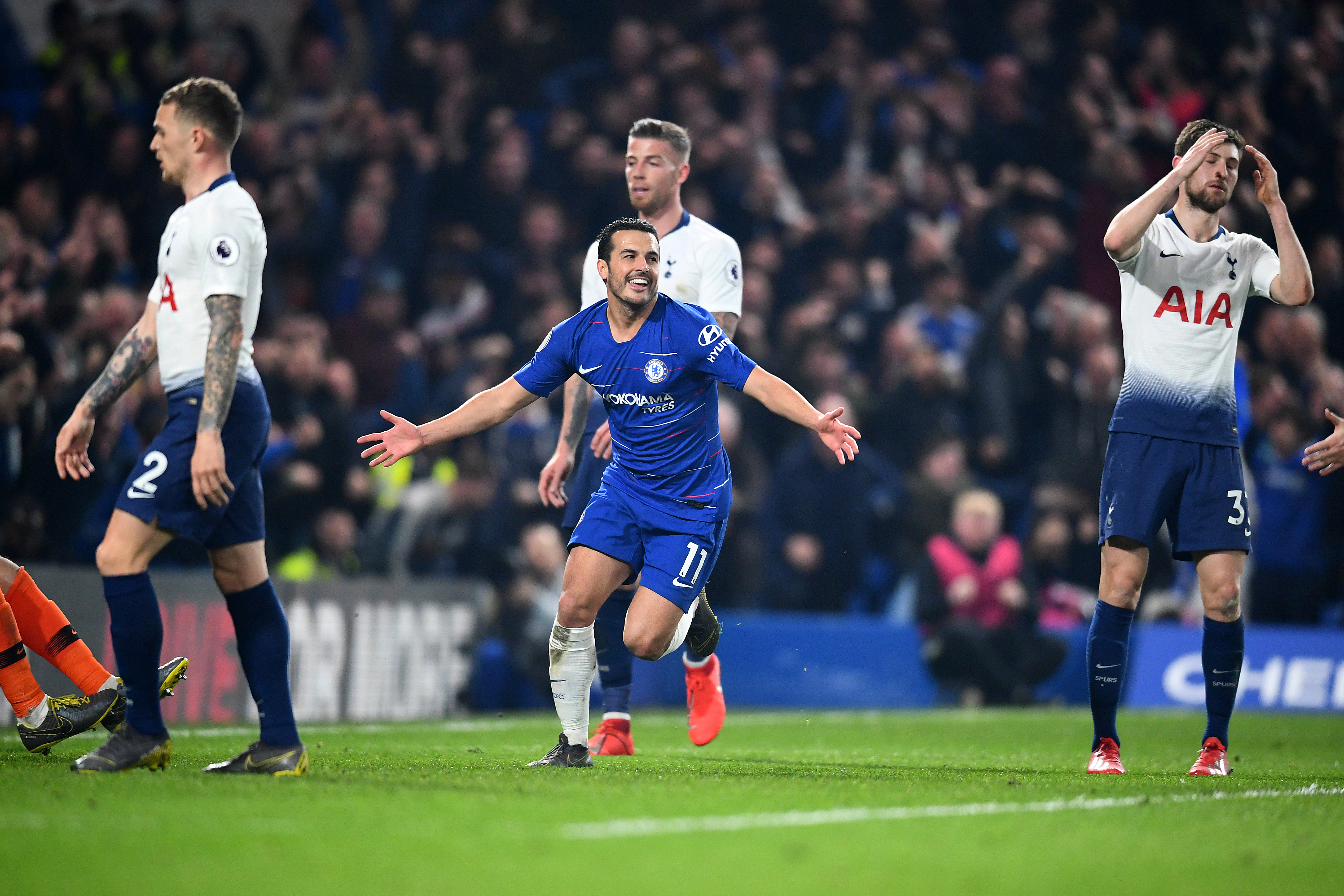 Chelsea dented Tottenham's slim hopes of a title challenge. (Photo courtesy: AFP/Getty)