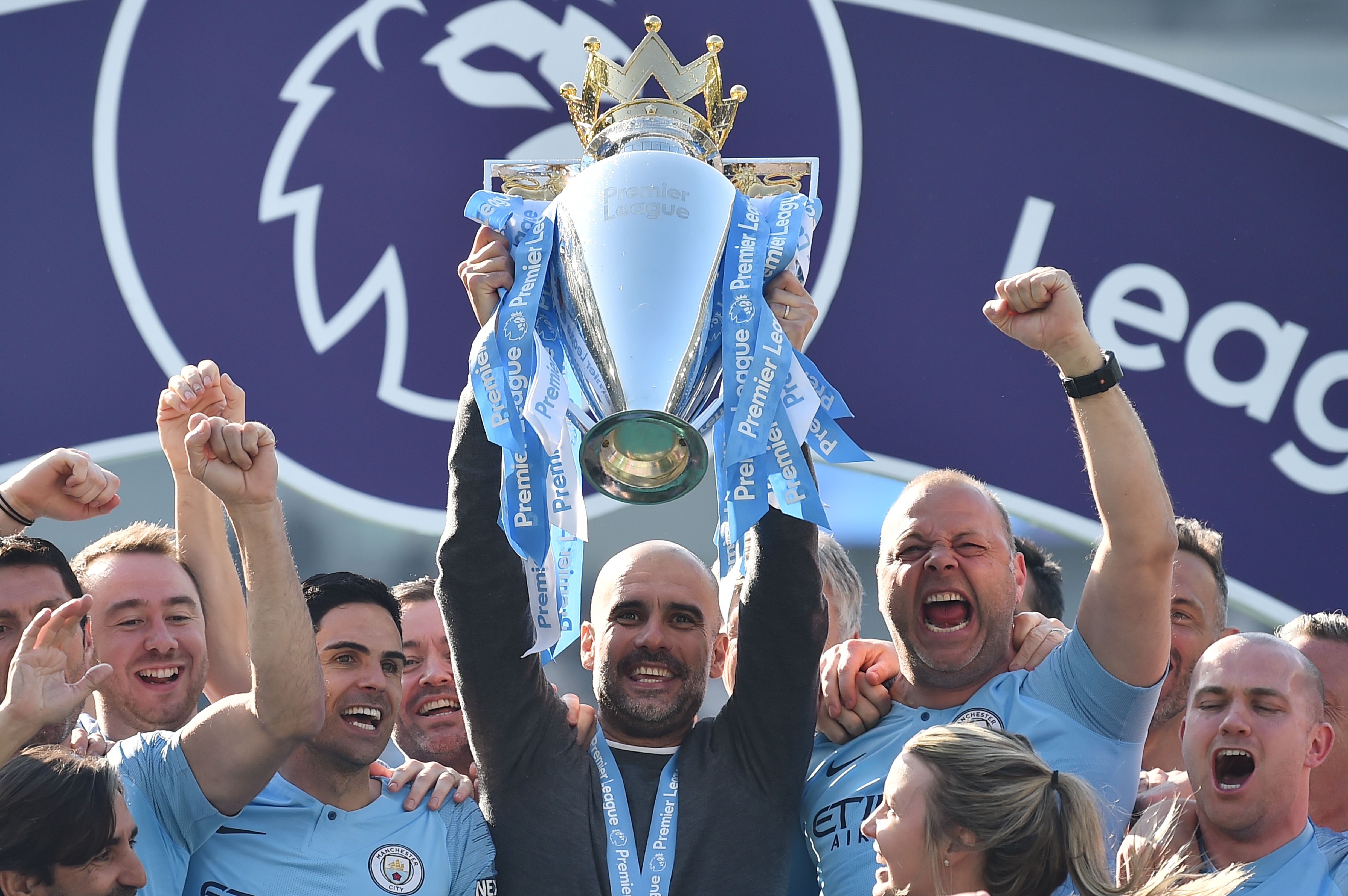 The Hard Tackle expect Pep to reign supreme again. (Photo by GLYN KIRK/AFP/Getty Images)