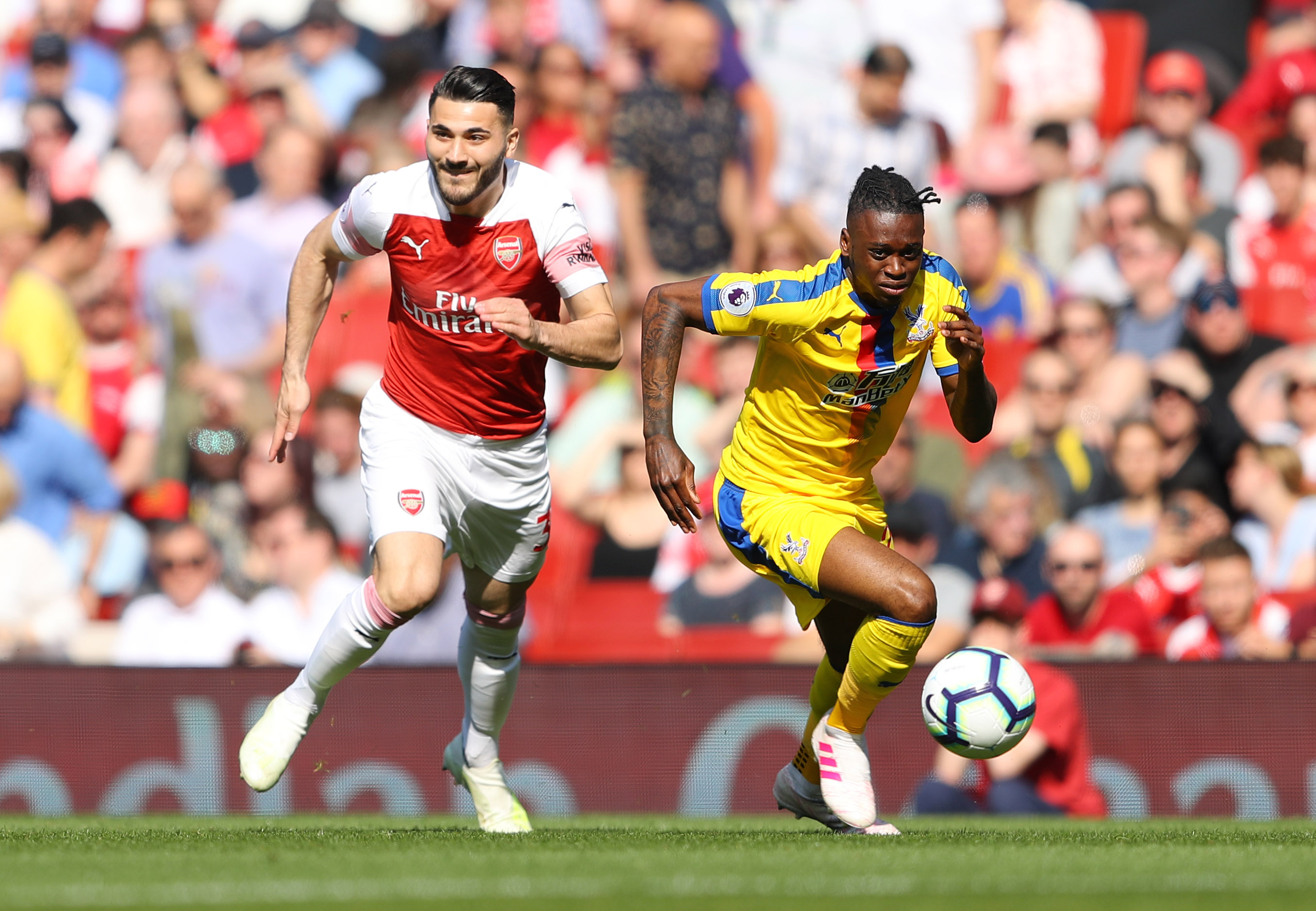 Kolasinac is one of the left-backs linked with Barcelona. (Photo courtesy: AFP/Getty)