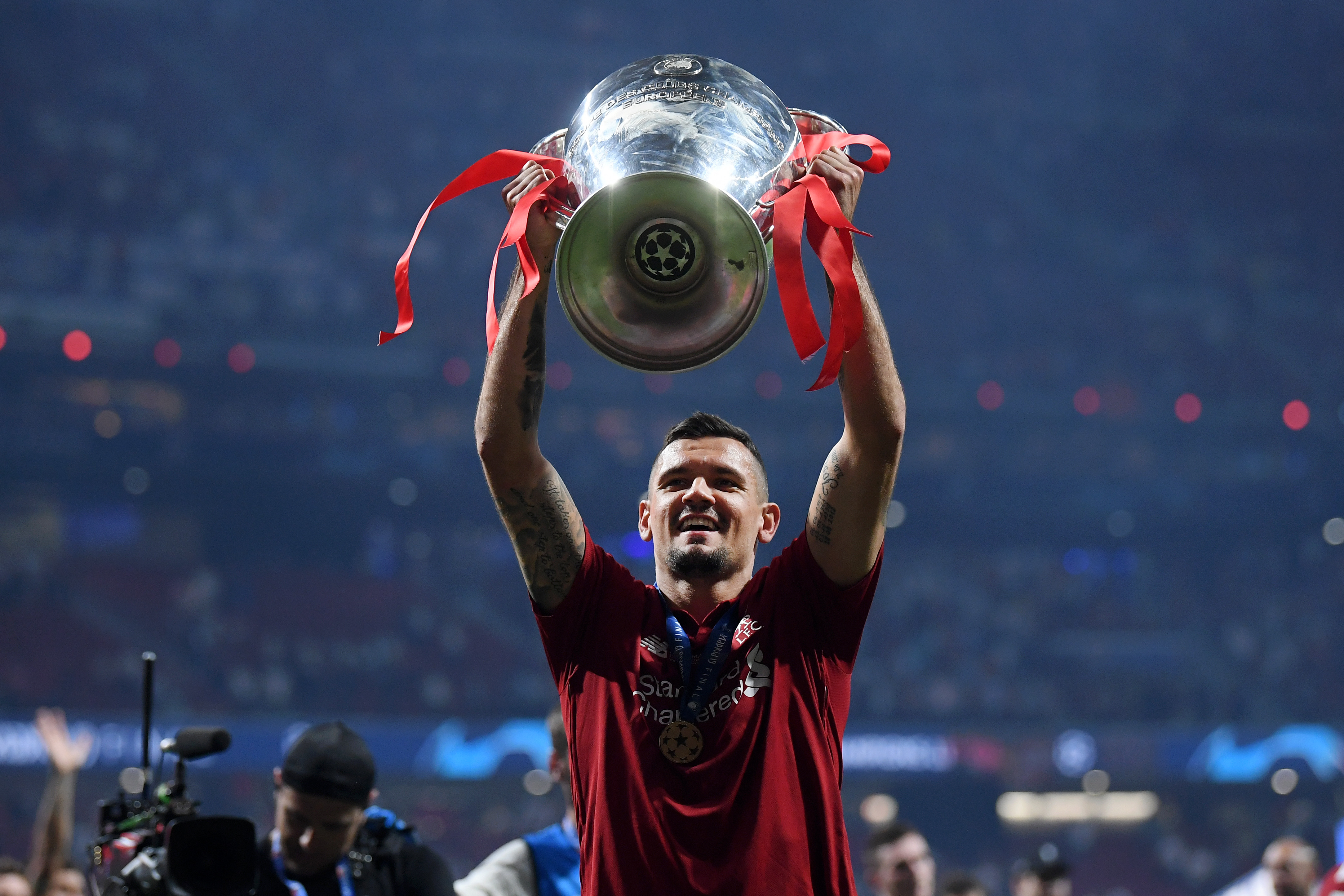Lovren capped off his time in England on a high. (Photo by Laurence Griffiths/Getty Images)