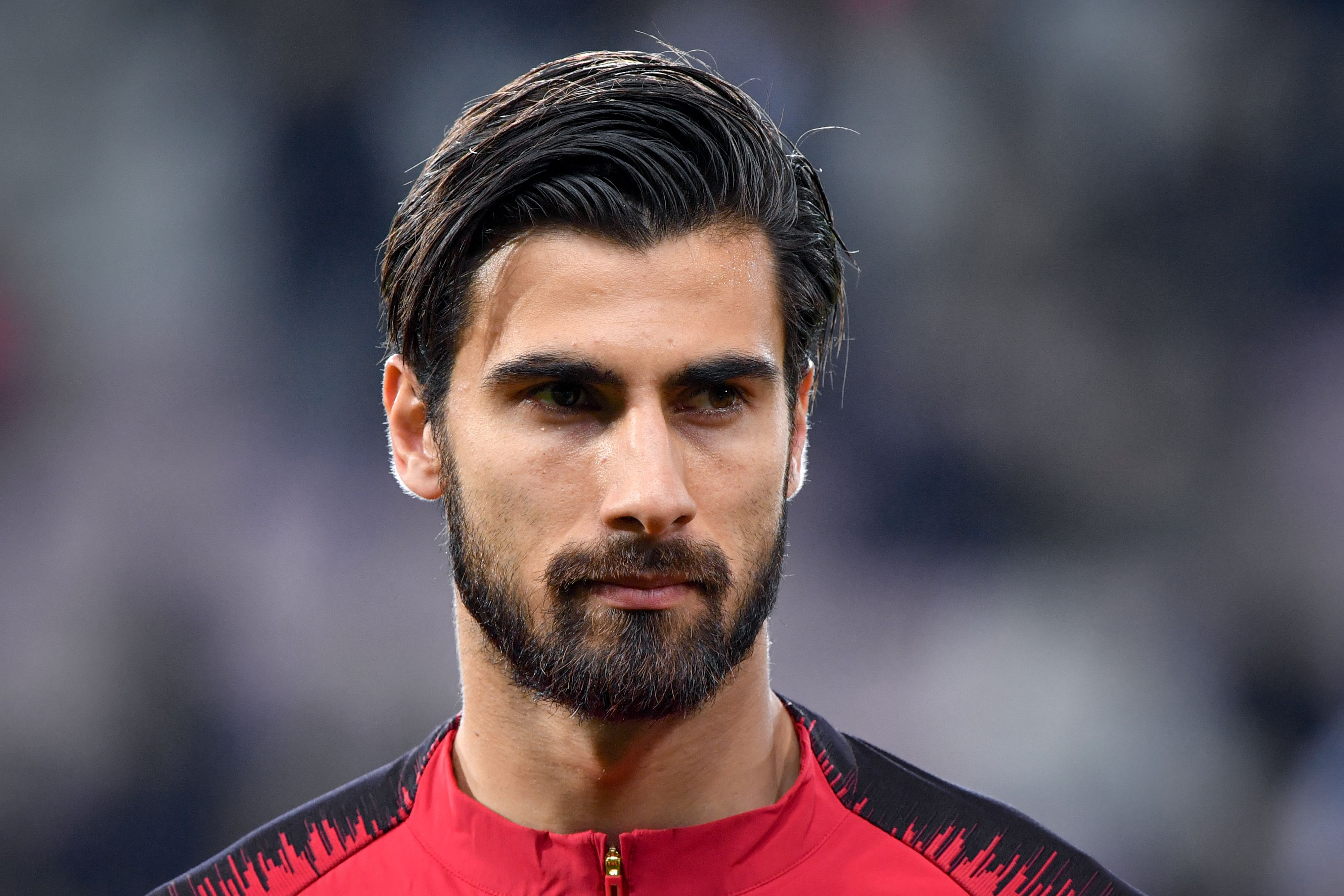 Portugal's midfielder Andre Gomes stands prior to the international friendly football match between Portugal and Netherlands at Stade de Geneve stadium in Geneva on March 26, 2018. (Photo by Fabrice COFFRINI / AFP) (Photo credit should read FABRICE COFFRINI/AFP/Getty Images)