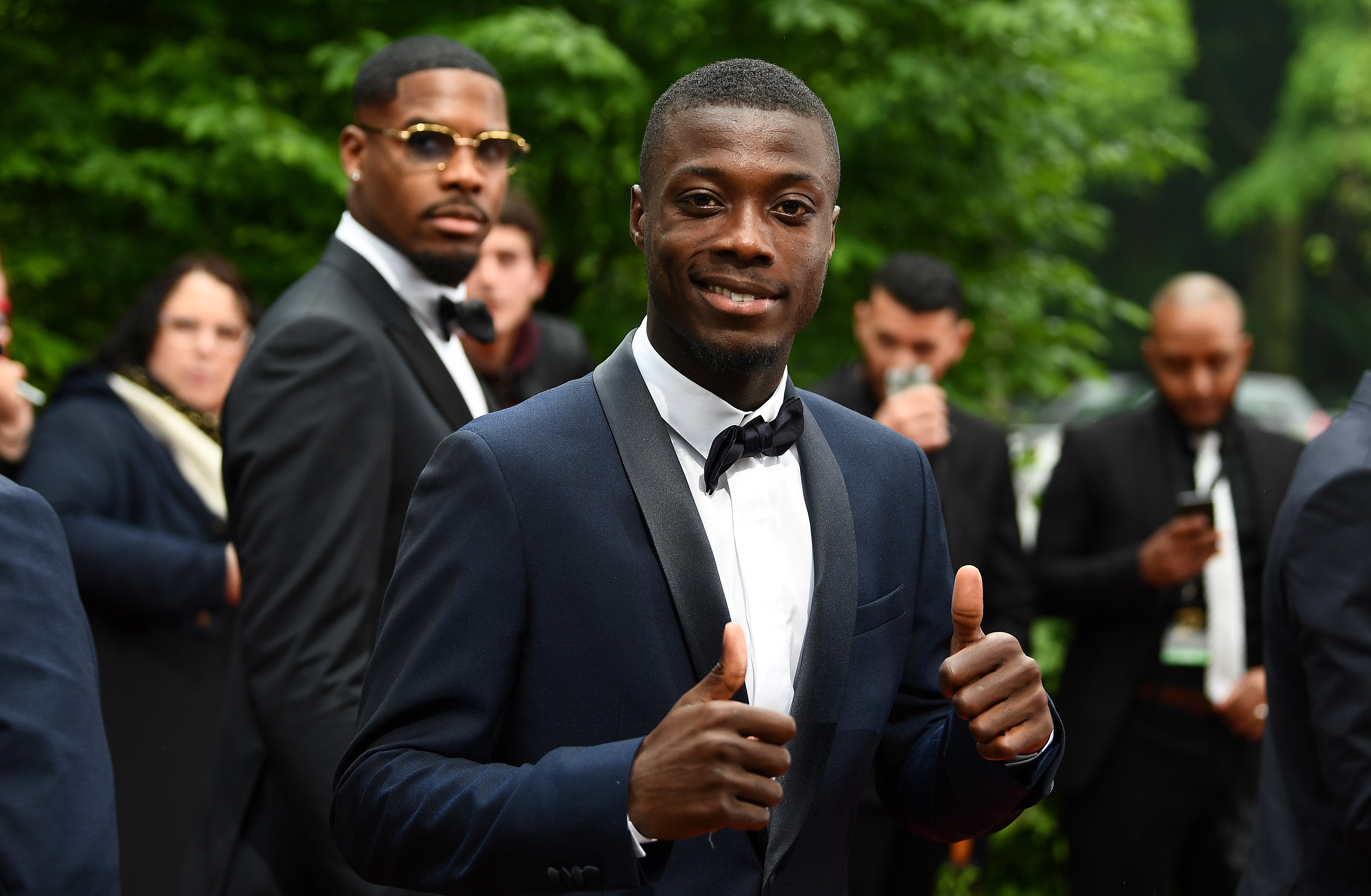 Lille forward Nicolas Pepe arrives to take part in a TV show on May 19, 2019 in Paris, as part of the 28th edition of the UNFP (French National Professional Football players Union) trophy ceremony. (Photo by FRANCK FIFE / AFP) (Photo credit should read FRANCK FIFE/AFP/Getty Images)