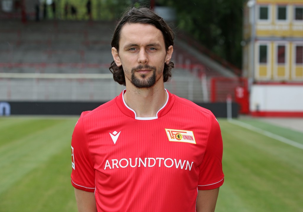 BERLIN, GERMANY - JULY 06: Neven Subotic of 1.FC Union Berlin poses during the team presentation at Stadion an der Alten Foersterei on July 6, 2019 in Berlin, Germany. (Photo by Matthias Kern/Bongarts/Getty Images)