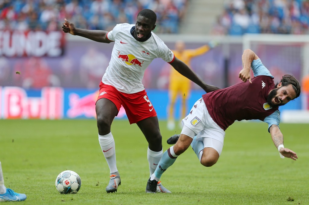RB Leipzig have turned down Arsenal's bid for Upamecano. (Photo by Matthias Kern/Bongarts/Getty Images)