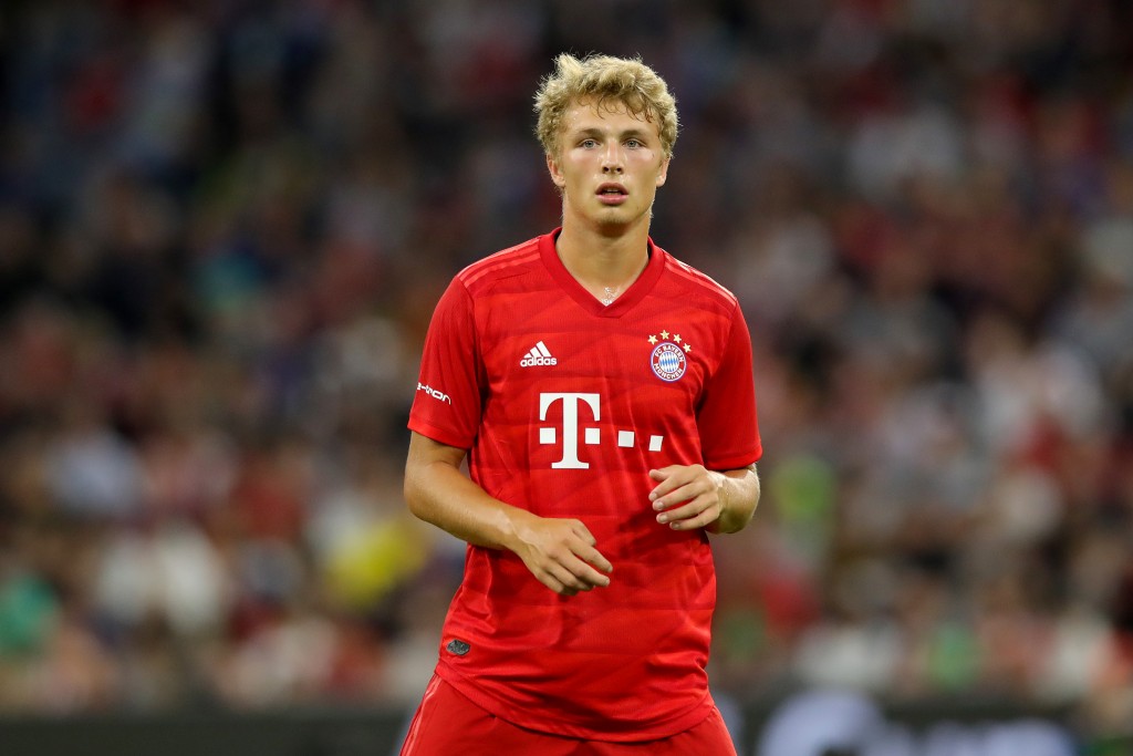 MUNICH, GERMANY - JULY 31: Fiete Arp of Muenchen looks on during the Audi Cup 2019 final match between Tottenham Hotspur and Bayern Muenchen at Allianz Arena on July 31, 2019 in Munich, Germany. (Photo by Alexander Hassenstein/Getty Images for AUDI)