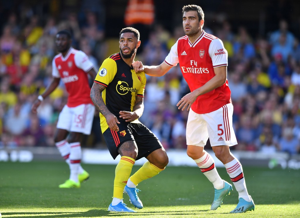 Worst ever performance from Sokratis in Arsenal colours? (Photo by Ben Stansall/AFP/Getty Images)