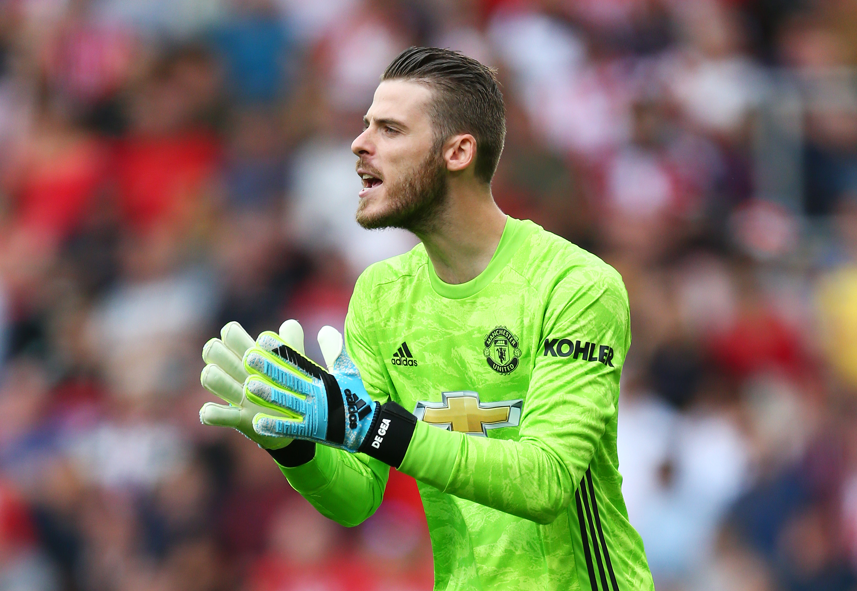 De Gea was at fault against Sevilla. (Photo by Steve Bardens/Getty Images)