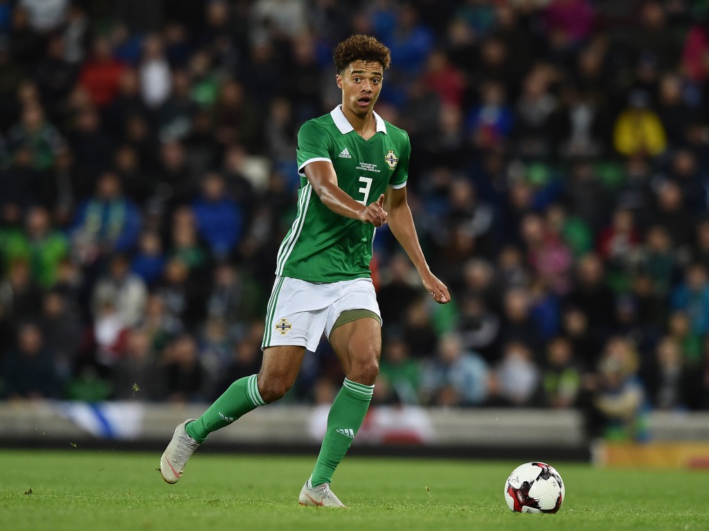 BELFAST, NORTHERN IRELAND - SEPTEMBER 11: Jamal Lewis of Northern Ireland during the international friendly football match between Northern Ireland and Israel at Windsor Park on September 11, 2018 in Belfast, Northern Ireland. (Photo by Charles McQuillan/Getty Images)