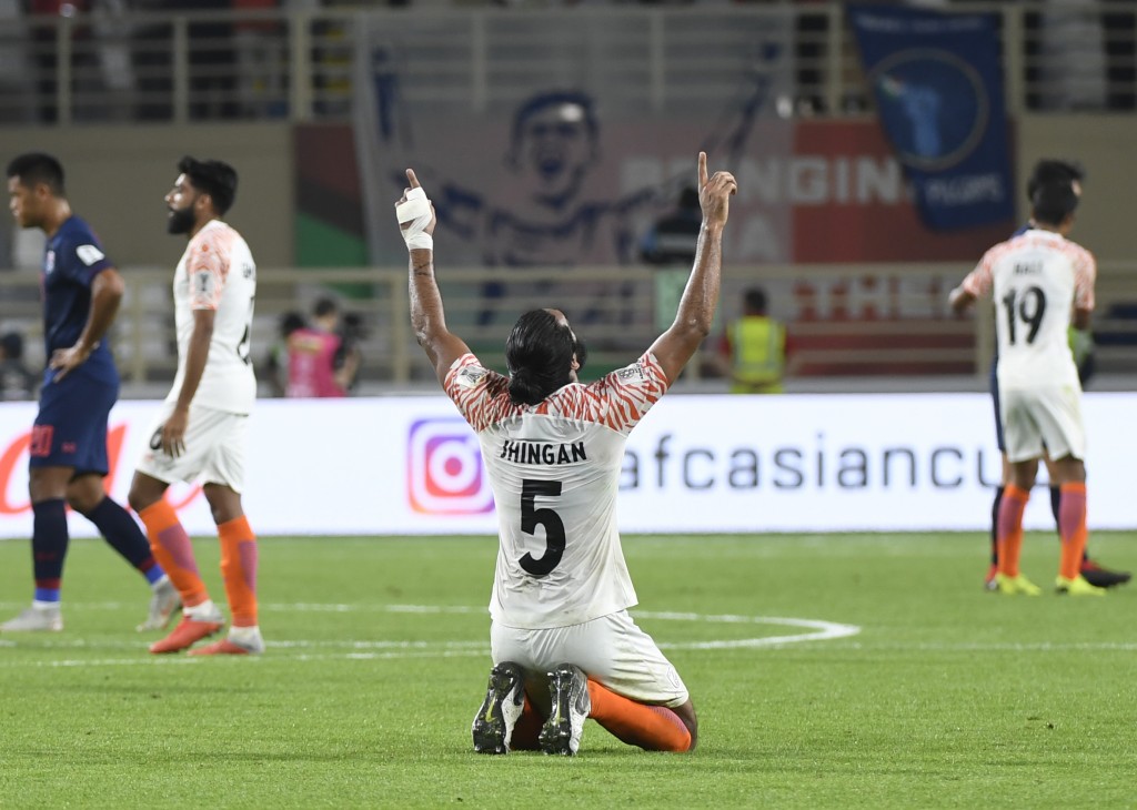 Sandesh Jhingan misses out due to injury. (Photo by Khaled Desouki/AFP/Getty Images)
