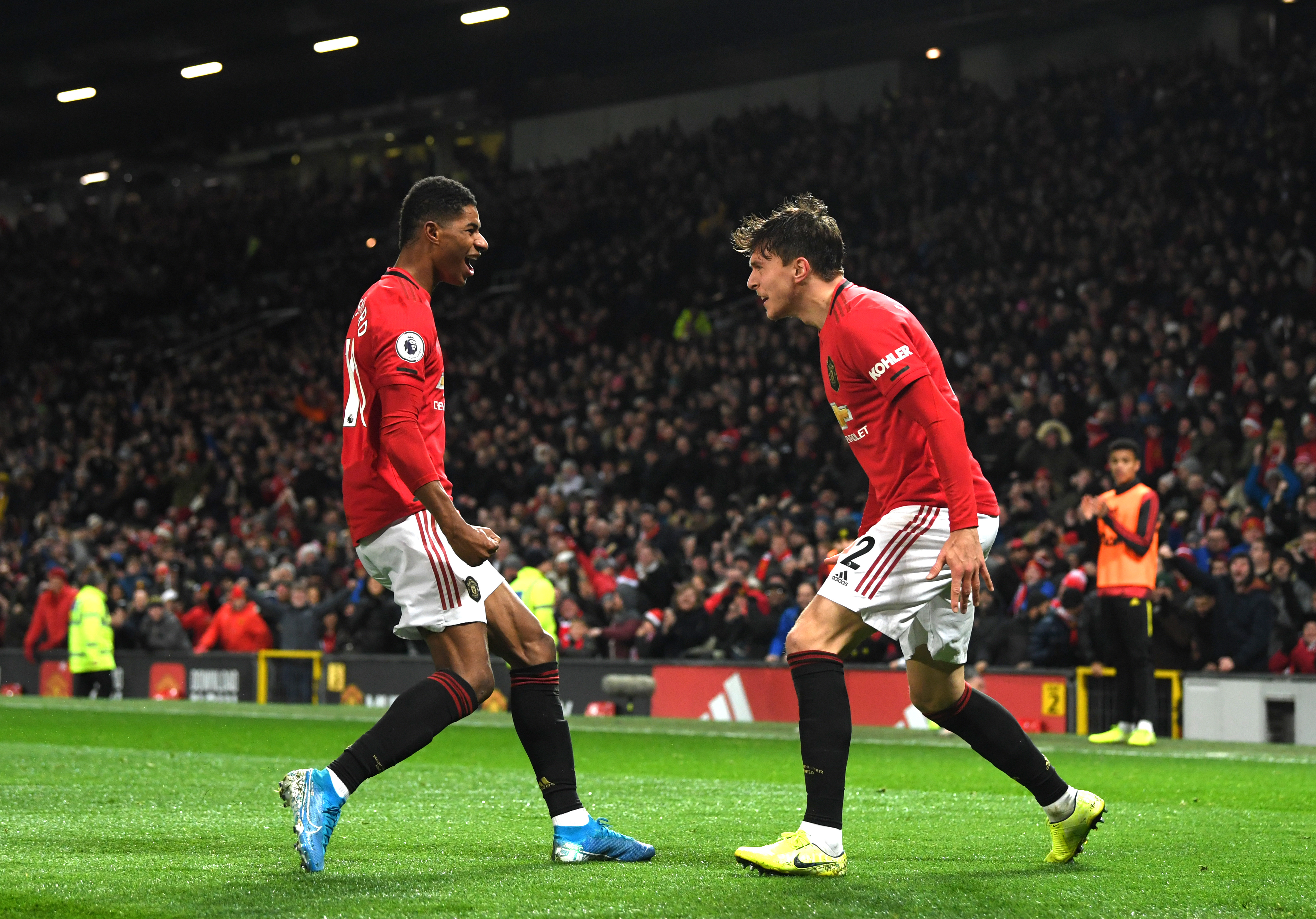 Marcus Rashford and Victor Lindelof are doubts to feature for Manchester United against Wolves. (Photo by Stu Forster/Getty Images)