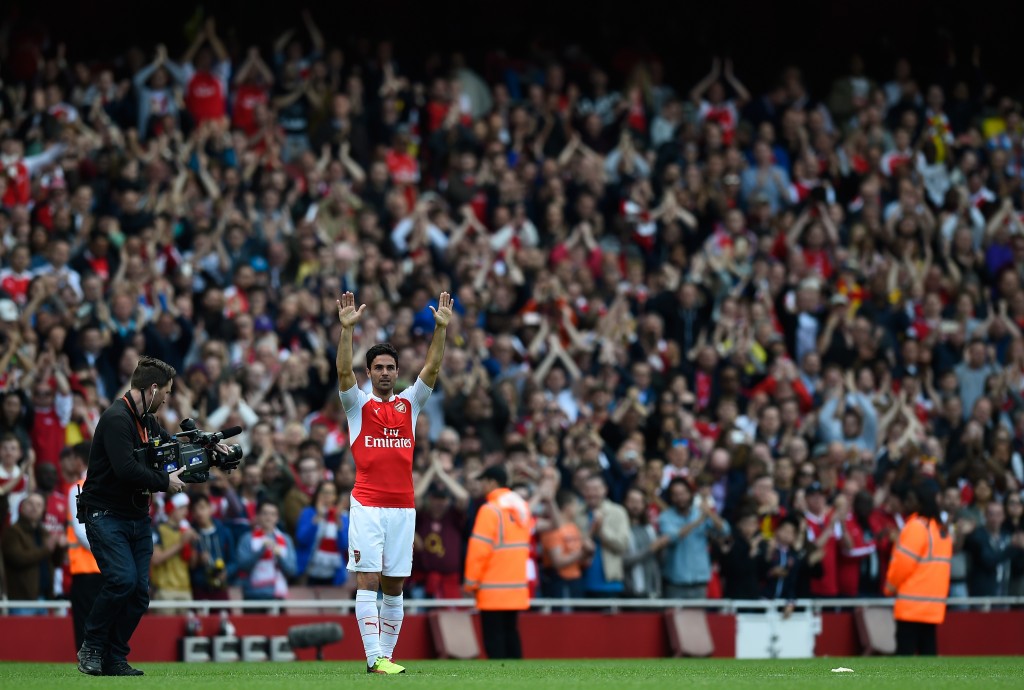 Back at Arsenal, this time as the head coach. (Photo by Mike Hewitt/Getty Images)