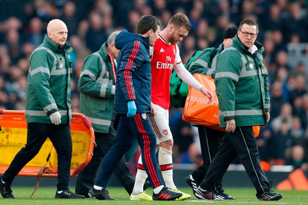 Calum Chambers is out with a knee injury (Photo by ADRIAN DENNIS/AFP via Getty Images)