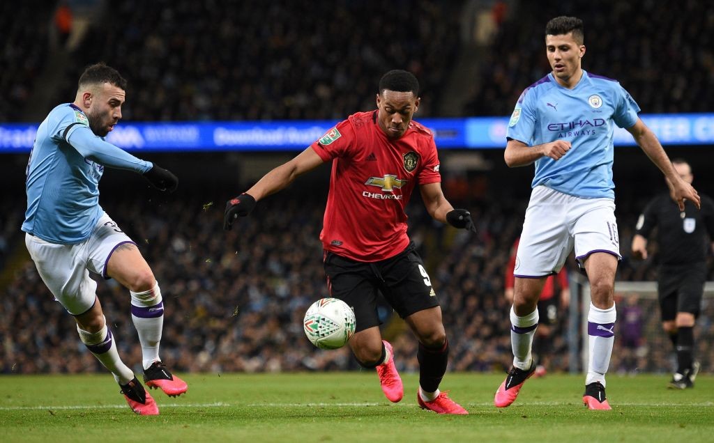 Martial struggled (Photo by OLI SCARFF/AFP via Getty Images)