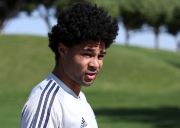 Will Gnabry leave Bayern Munich to join Barcelona? (Photo by Alex Grimm/Bongarts/Getty Images)