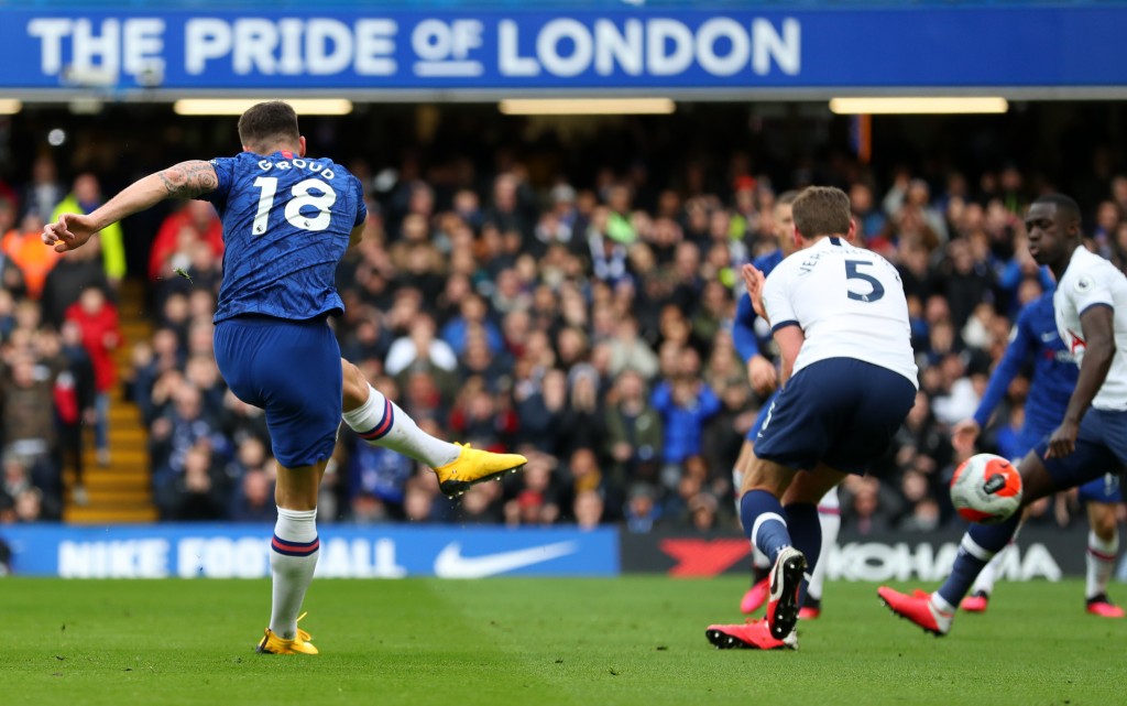 A thunderbolt of a strike. (Photo by Catherine Ivill/Getty Images)