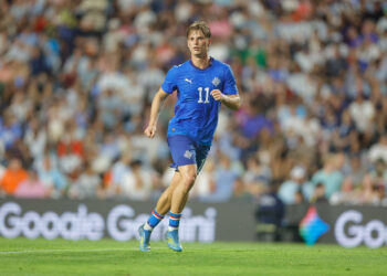AUBURN, USA - JUNE 09: Albert Gudmundsson 11 of Iceland during the football friendly match against Argentina at Jordan-Hare Stadium in Auburn, USA. PUBLICATIONxNOTxINxBRAxMEX Copyright: xStewxMilnexx/xSPPx Sportspressphoto_SPR175860