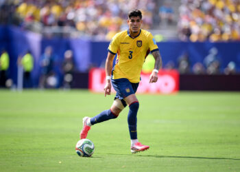 Fussball FIFA WM 2026 Vorrunde Gruppe L in New Jersey Ecuador - Deutschland 25.06.2026 Piero Hincapie Ecuador *** Soccer: 2026 FIFA World Cup, Group L Preliminary Round in New Jersey: Ecuador vs. Germany, June 25, 2026, Piero Hincapie, Ecuador