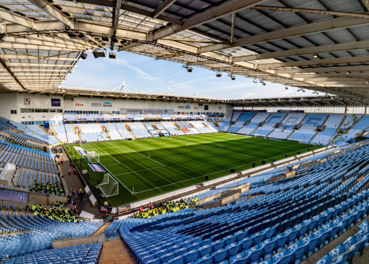 Coventry City v Wrexham Sky Bet Championship General view during the Sky Bet Championship match at the Coventry Building Society Arena, Coventry 25/04/2026 UK Newspapers OUT Copyright: xKarlxVallantinex FIL-23353-0003