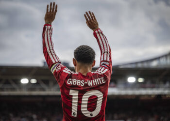19th September 2026 The City Ground, Nottingham, Nottinghamshire, England Premier League Football, Nottingham Forest versus Coventry City Morgan Gibbs-White of Nottingham Forest GodfreyxPitt