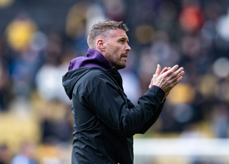17th May 2026 Molineux Stadium, Wolverhampton, West Midlands, England Premier League Football, Wolverhampton Wanderers versus Fulham Wolverhampton Wanderers Head Coach Rob Edwards applauds the home fans after the final whistle GodfreyxPitt