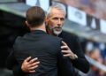 St James Park NEWCASTLE UPON TYNE, ENGLAND, SEPTEMBER 5: Newcastle United manager Matthias Jaissle L hugs AFC Bournemouth manager Marco Rose R prior to the Premier League 2026-27 match between Newcastle United and AFC Bournemouth at St James Park on September 5, 2026 in Newcastle Upon Tyne, England. Photo by Zach Forster/Sports Press Photo Zach Forster/Sports Press Photo / SPP PUBLICATIONxNOTxINxBRAxMEX Copyright: xZachxForster/SportsxPressxPhotox/xSPPx spp-en-ZaFoPrPh-spp26_zachf_0509_222